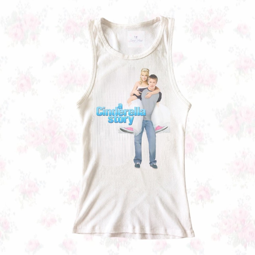 Y2K A Cinderella Story Graphic Ribbed Tank Top